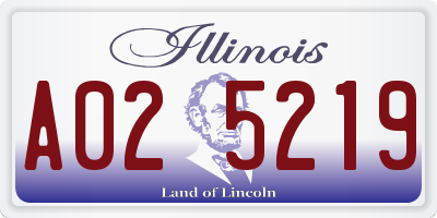 IL license plate A025219