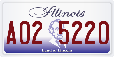 IL license plate A025220
