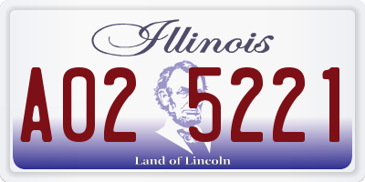 IL license plate A025221
