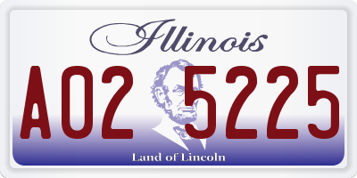 IL license plate A025225