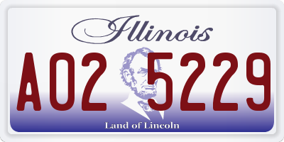 IL license plate A025229