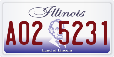 IL license plate A025231