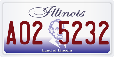 IL license plate A025232