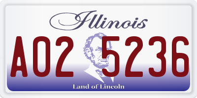 IL license plate A025236