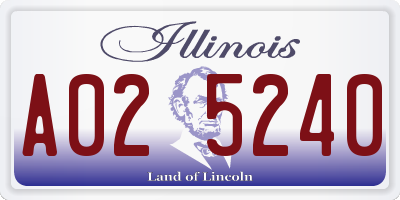IL license plate A025240