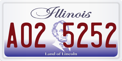 IL license plate A025252