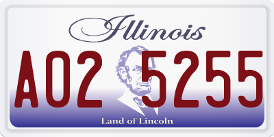 IL license plate A025255