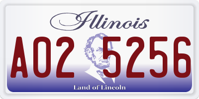 IL license plate A025256