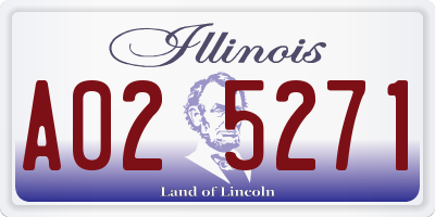 IL license plate A025271
