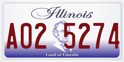 IL license plate A025274