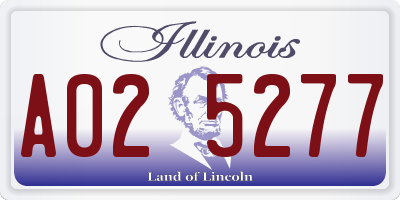 IL license plate A025277