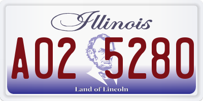 IL license plate A025280