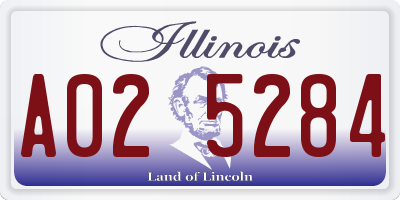 IL license plate A025284