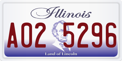 IL license plate A025296