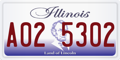 IL license plate A025302