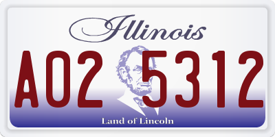 IL license plate A025312
