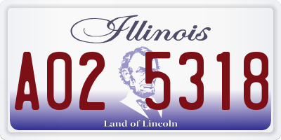 IL license plate A025318