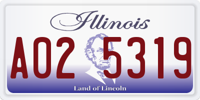 IL license plate A025319