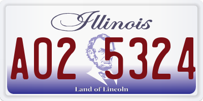 IL license plate A025324