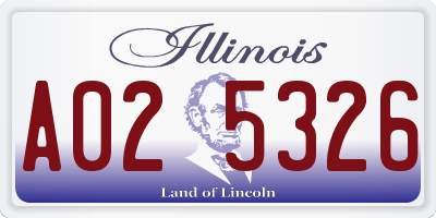 IL license plate A025326