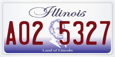 IL license plate A025327