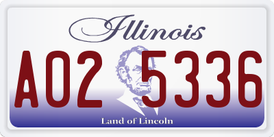 IL license plate A025336