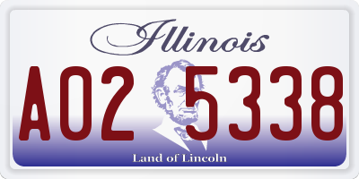 IL license plate A025338