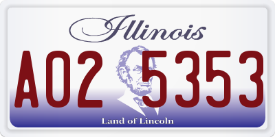 IL license plate A025353