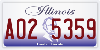 IL license plate A025359