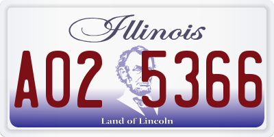 IL license plate A025366
