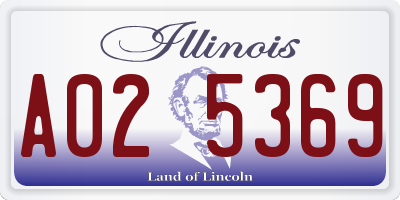 IL license plate A025369