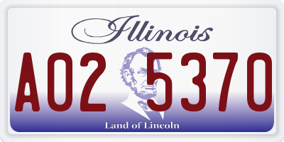 IL license plate A025370