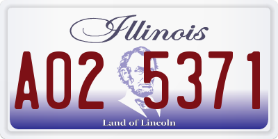 IL license plate A025371