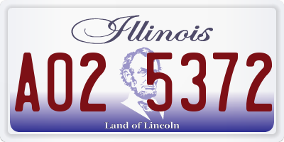 IL license plate A025372