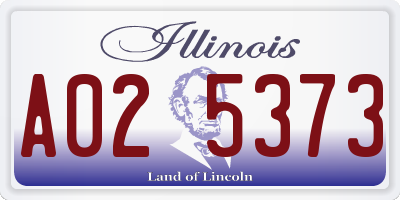 IL license plate A025373