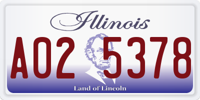IL license plate A025378