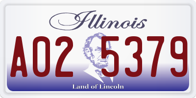 IL license plate A025379