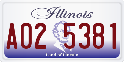 IL license plate A025381