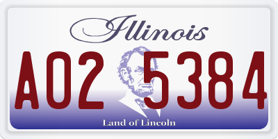 IL license plate A025384