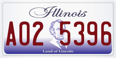 IL license plate A025396