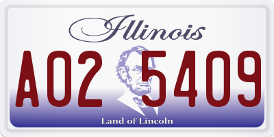 IL license plate A025409