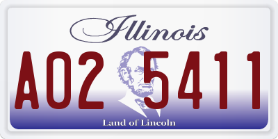 IL license plate A025411