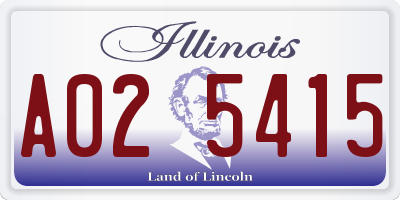 IL license plate A025415