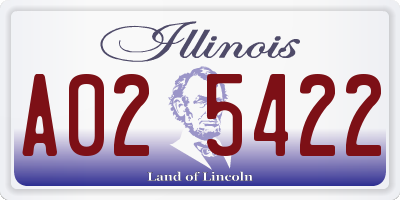 IL license plate A025422
