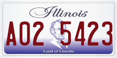 IL license plate A025423