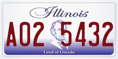 IL license plate A025432