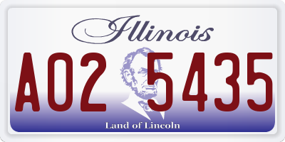IL license plate A025435