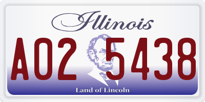 IL license plate A025438