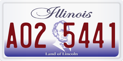 IL license plate A025441