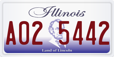 IL license plate A025442